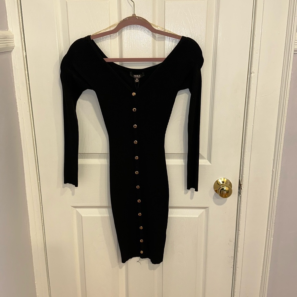 Hera Black Mini Dress - Size Medium